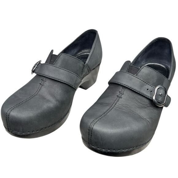 Dansko Women’s Tamara Grey Black Nubuck Slip On Clogs Size 40 US 9.5/10 - Picture 6 of 11